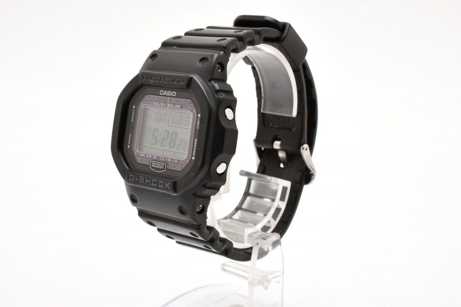 CASIO G SHOCK GW 5000 Tough Solar Radio Clock Digital Wristwatch Black LCD Stain