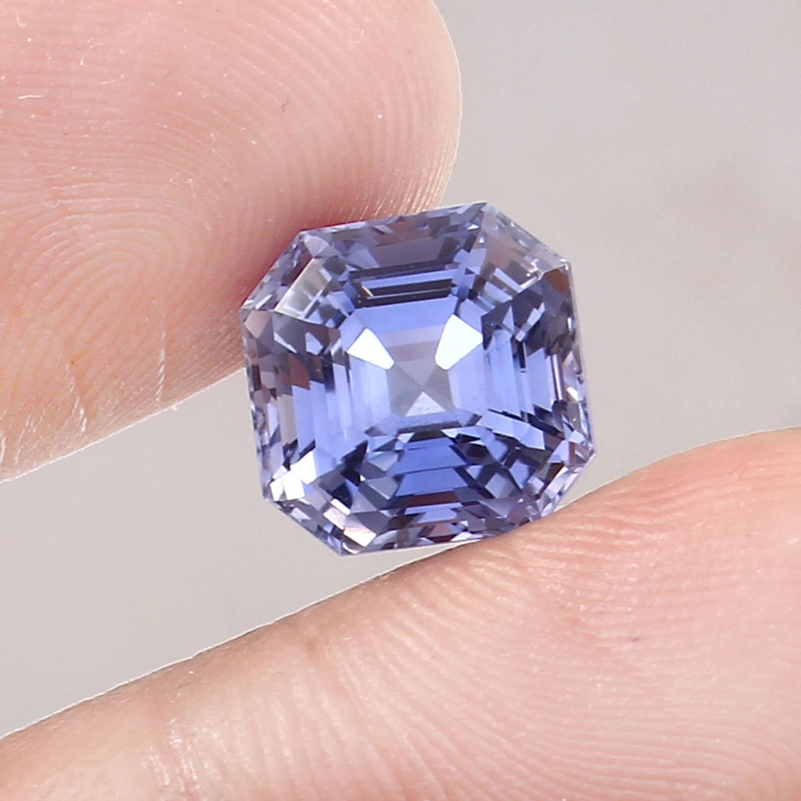 9.45 Ct Rare Natural Certified Ceylon Blue Sapphire Asscher Cut Loose Gemstone