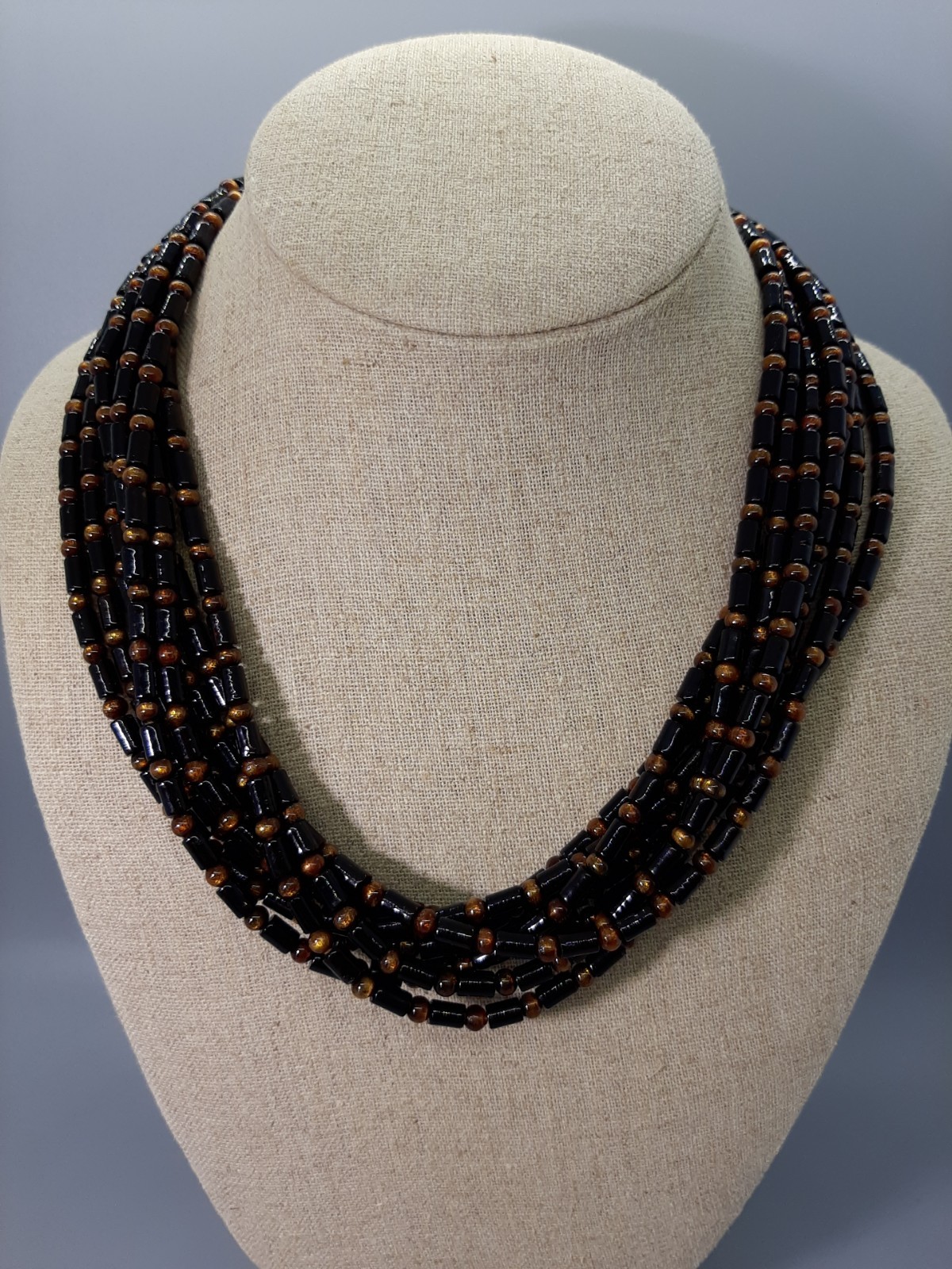 JAY KING DTR DESERT ROSE TRADING Black Coral Bead & Sterling Silver Necklace 925