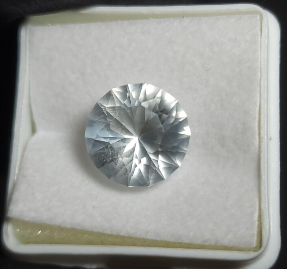 Brazilian Topaz Hand Cut Round Loose Natural Gemstone (5.6 ct.) (10.8 mm)