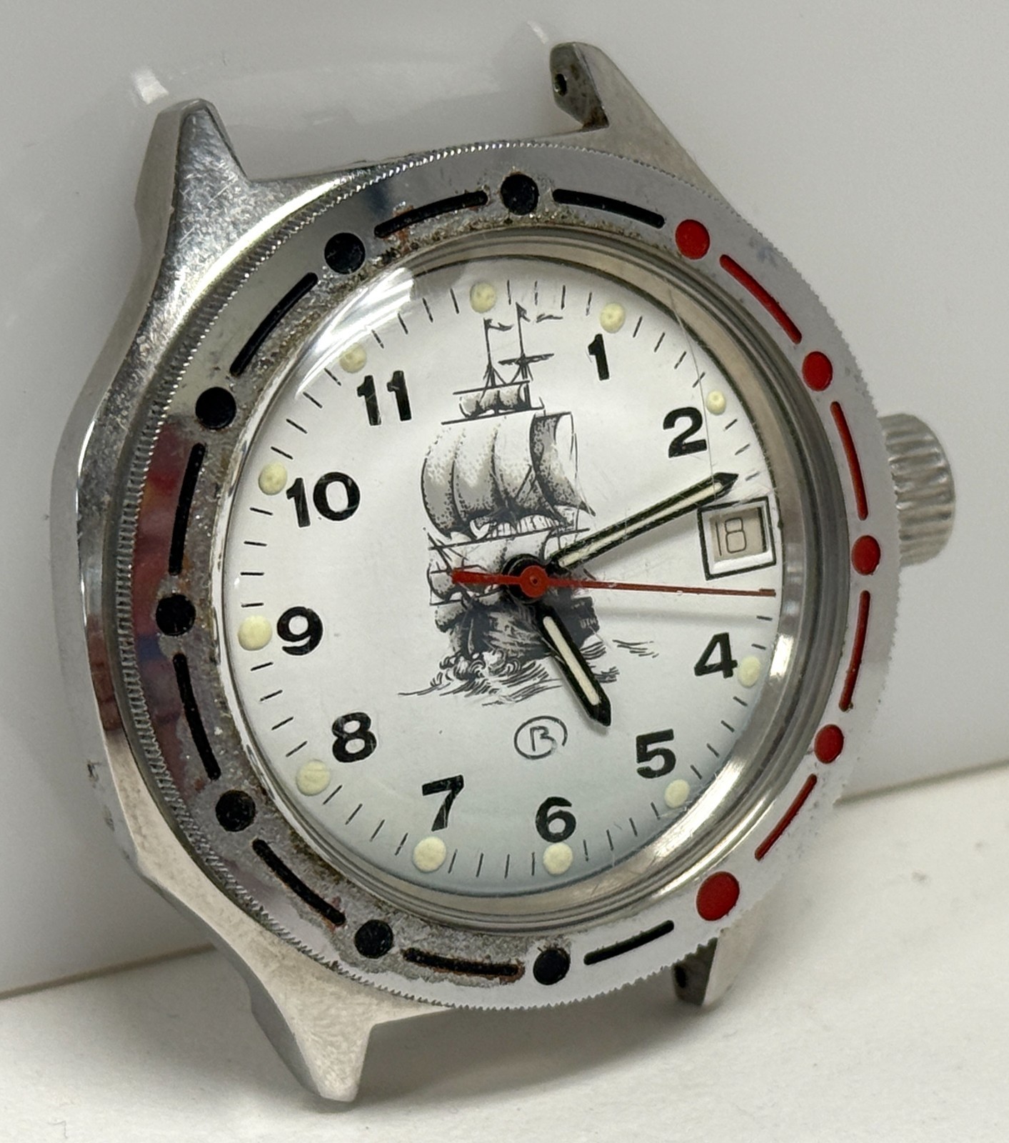 Vintage Vostok Amphibia Ship Dial Automatic Wrist Watch Head 40mm