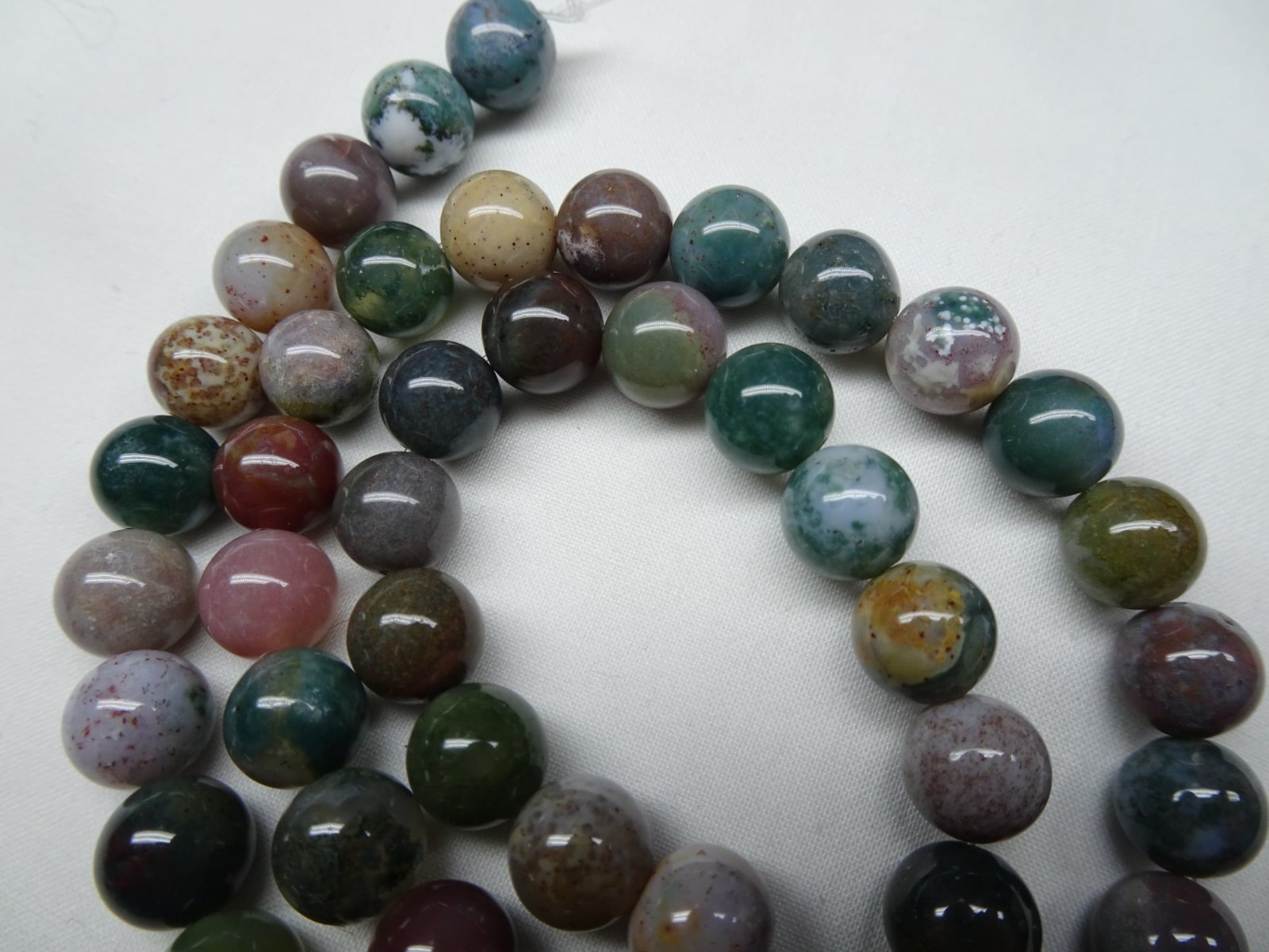 15 3/4″ Strang Natural Fancy Jasper 7-8mm Smooth Round Stone Beads A104 DNG