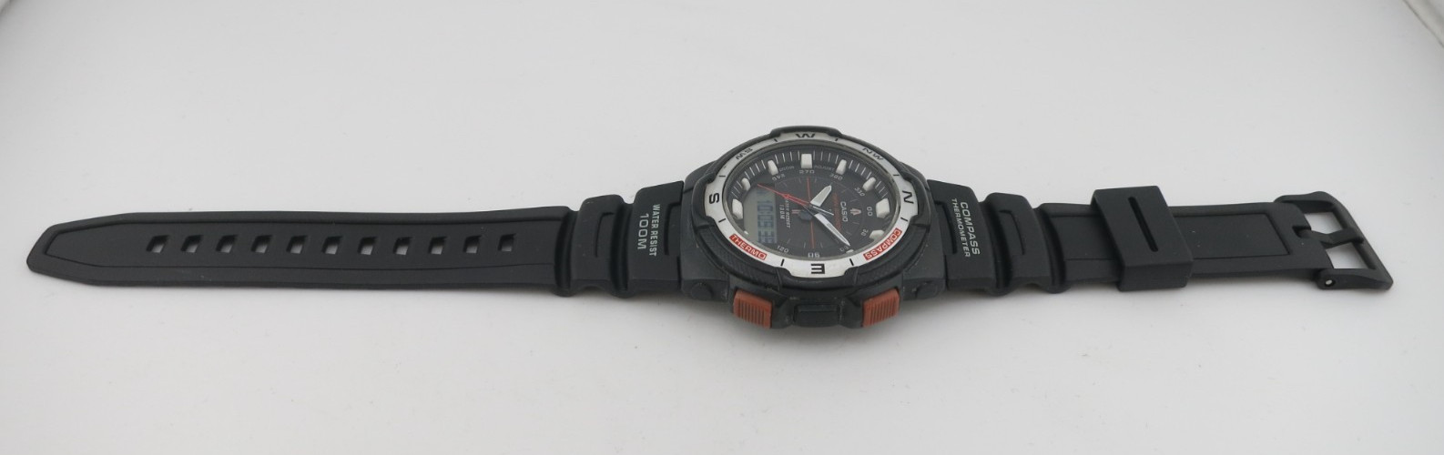 Casio Twin Sensor Ana/Digital Watch – SGW-500H /SGW500H-1B – New Batt + Band