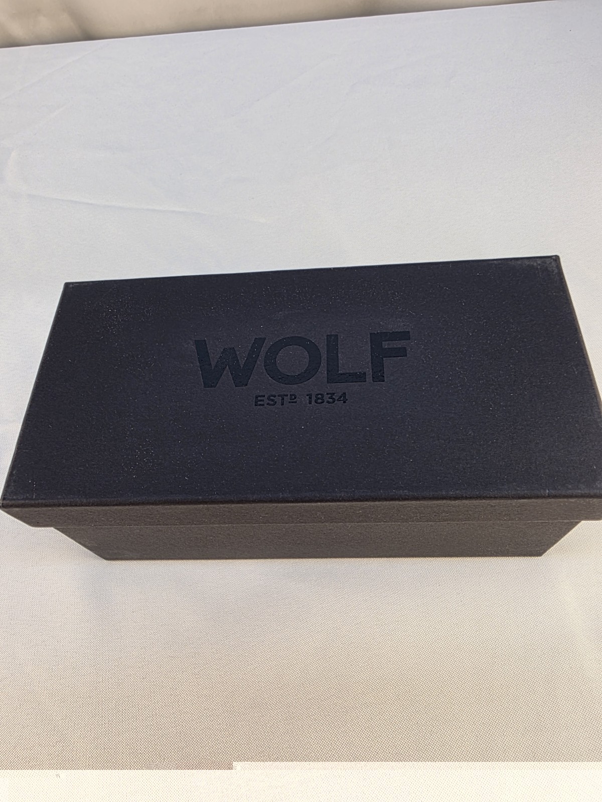 Wolf Howard Grey Leather Triple Watch Roll Traveling Jewelry Box New In Box