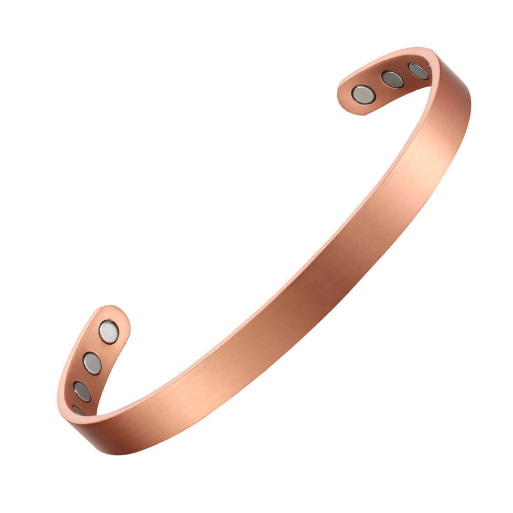 XL Plain Pure Copper Magnetic Bracelet Cuff Arthritis Pain Relief Balance Power