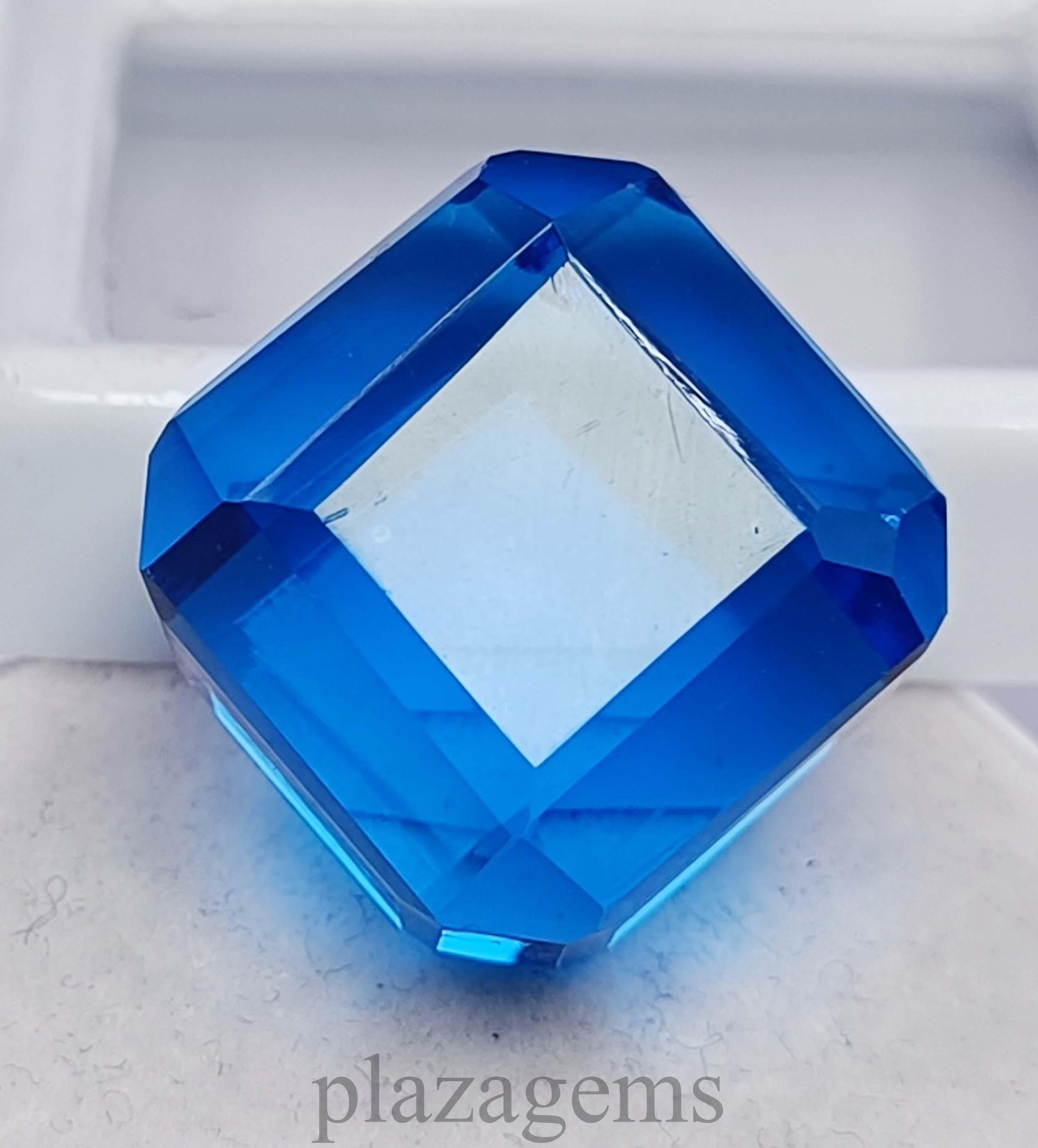 Rare 60.90 Carat Natural Blue Sapphire Cube EGL Certified Loose Gemstone 5DSV