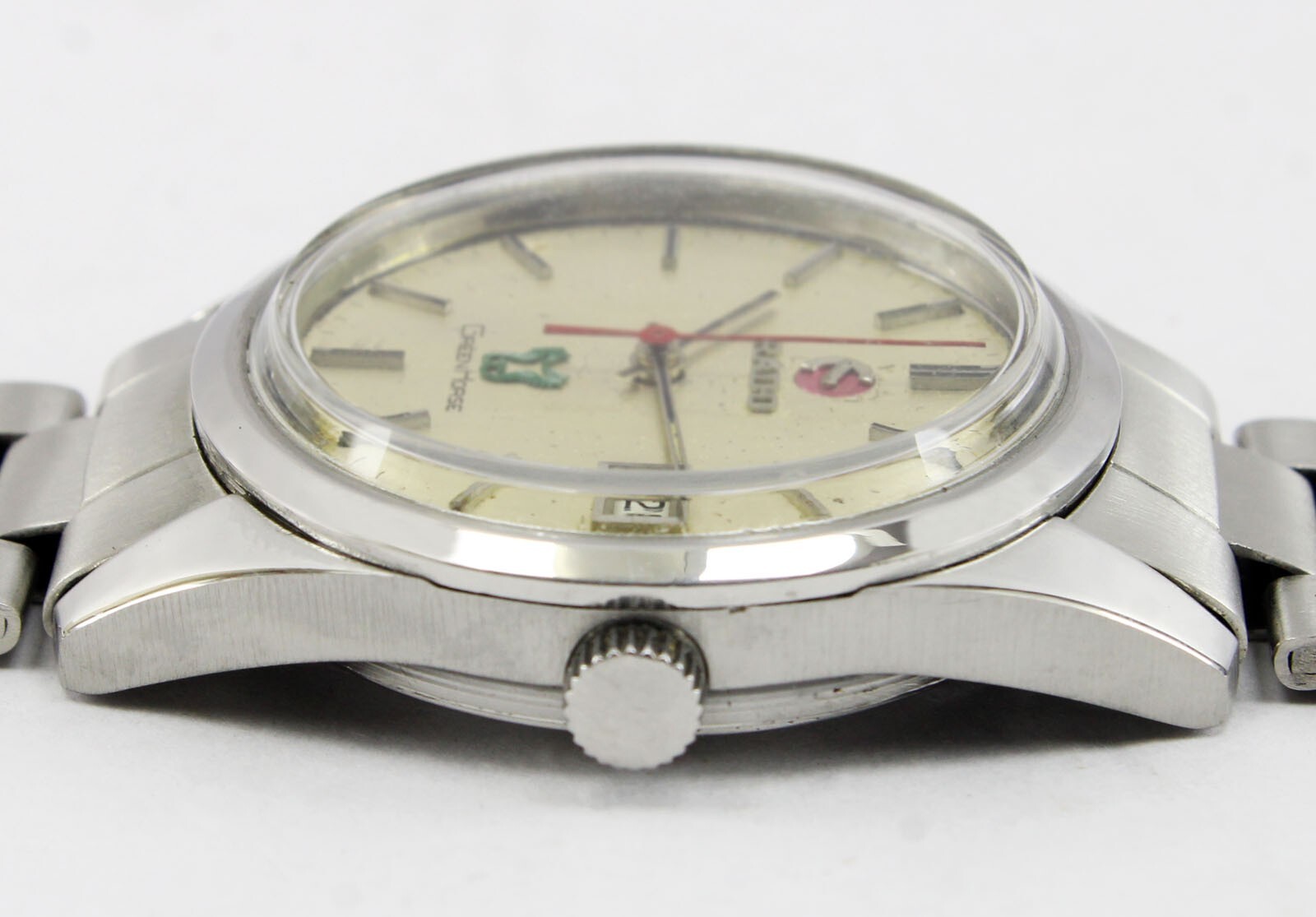 RADO Green Horse Automatic Quick Date Steel Men’s Vintage Swiss Watch Cal 2872