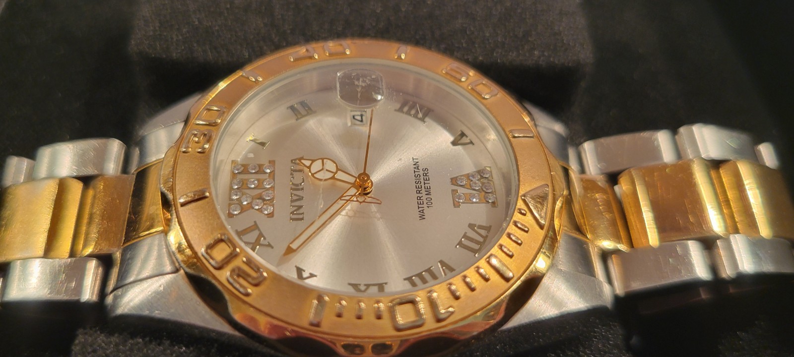 Invicta Pro Divers Watch Links Parts or Repair Two-tone w/ new case box