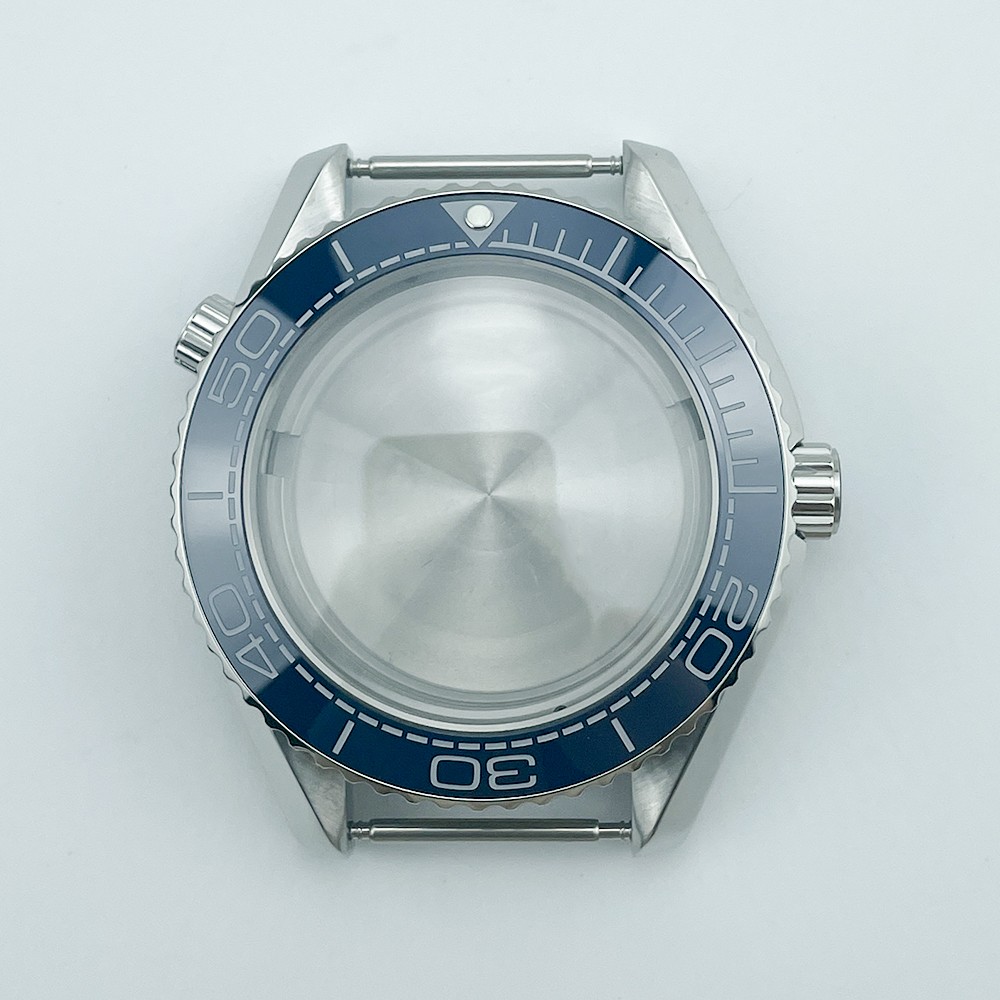 NH35A 43.5mm Stainless Steel Watch Case 500m Diver OP 600M Blue Bezel, 33mm Dial