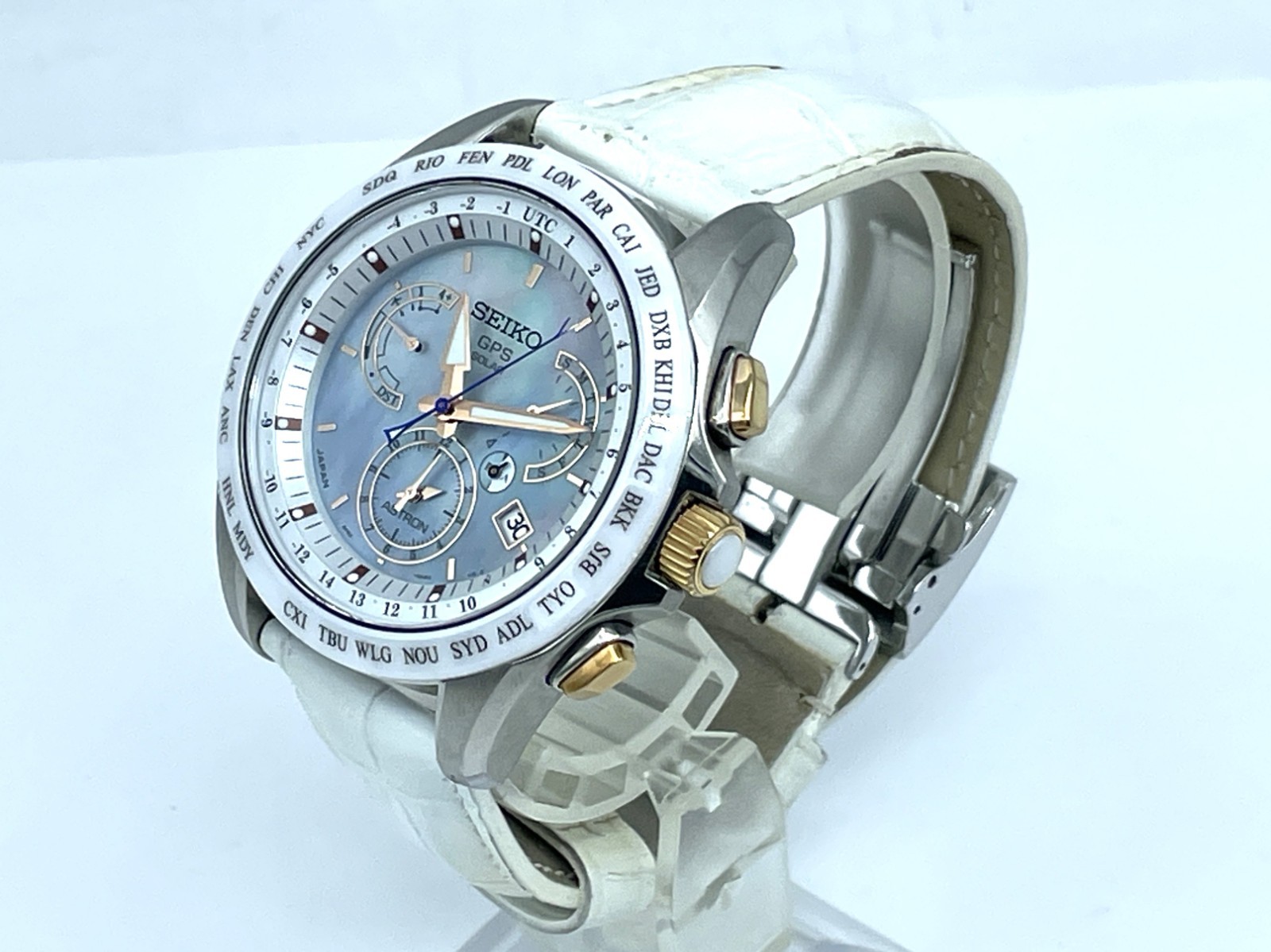 SEIKO ASTRON GPS Radio Wave Solar Men’s Watch Beautiful MOP Dial 8X53-0AJ0-2