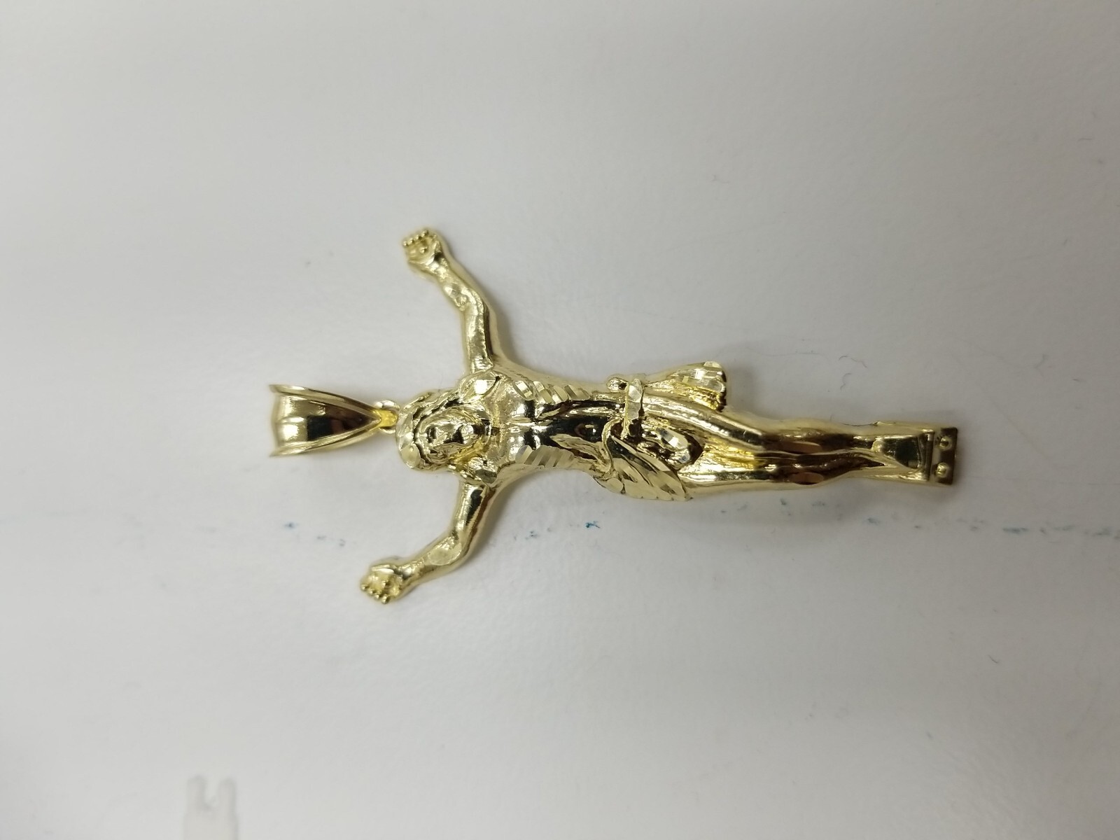 10KT Jesus Body Cross Gold Pendant – 4mm Bail, Genuine & Authentic