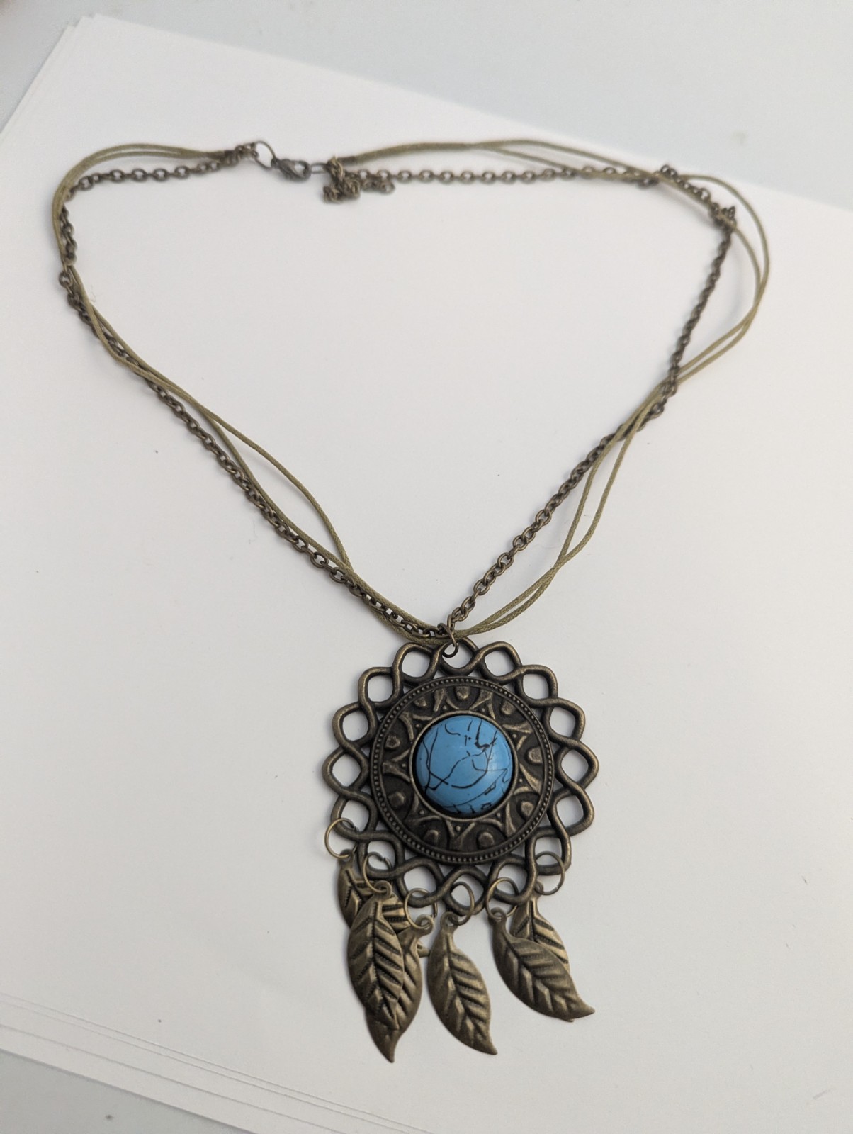 Vtg Mod Faux Turquoise Amber Tribal Jewelry lot 9 Pc Some Real Gems