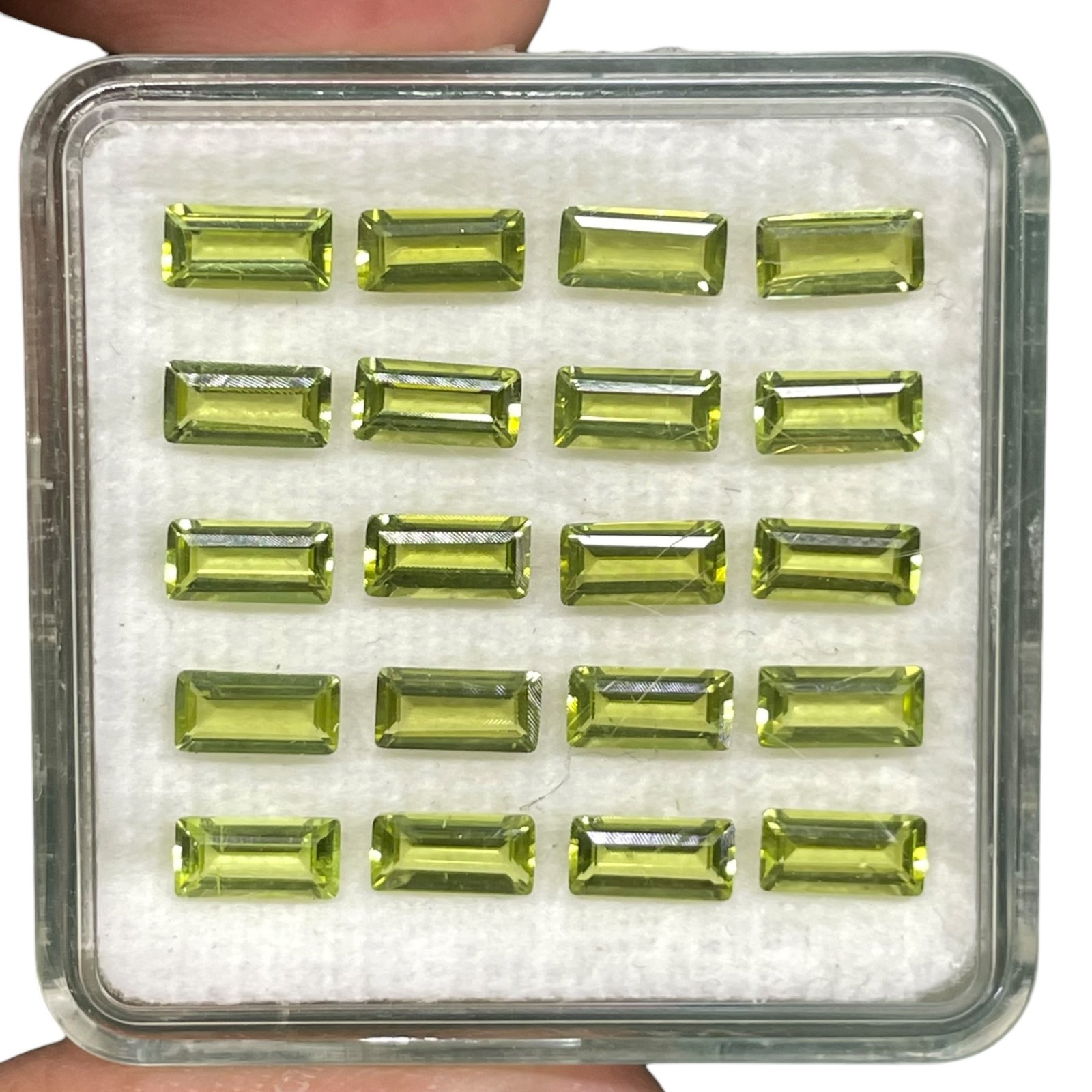 20 Pcs Natural Peridot 6x3mm Octagon Cut Top Quality Loose Untreated Gemstones