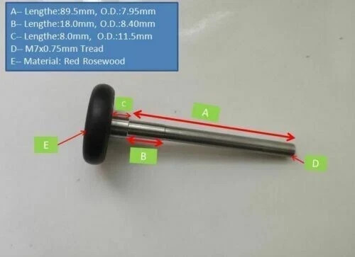 97.5mm length Collet Holder Drawbar M7.0x0.75mm fits 8mm Watchmaker Lathe 1pc