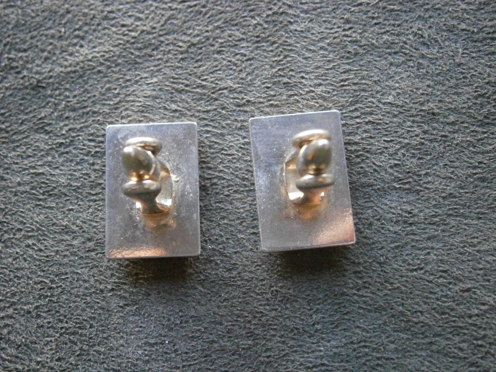 Egyptian Revival Relief Carved Hieroglyphics Gods Vtg Goldtone Cufflinks 17.0g