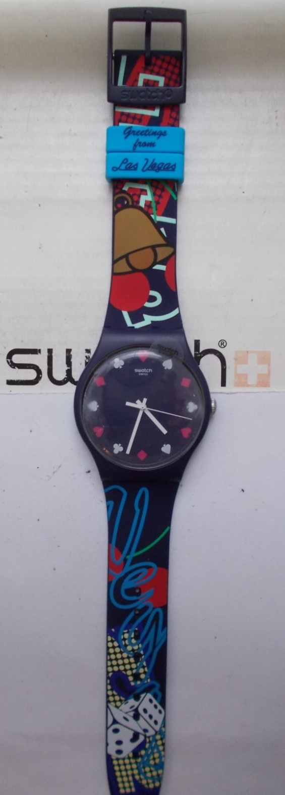 NEW GENT DESTINATION SWATCH ” LAS VEGAS 2016 ” PRISTINE BOX WOW RARE L@@K
