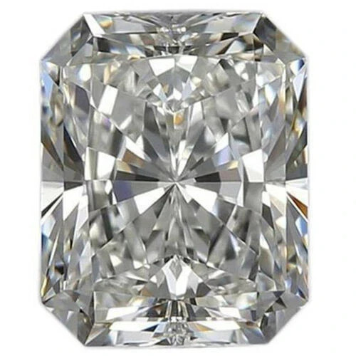 Natural White Diamond 3.50 CT Radiant Cut 8×10 mm VVS1 D Grade Certified Stone