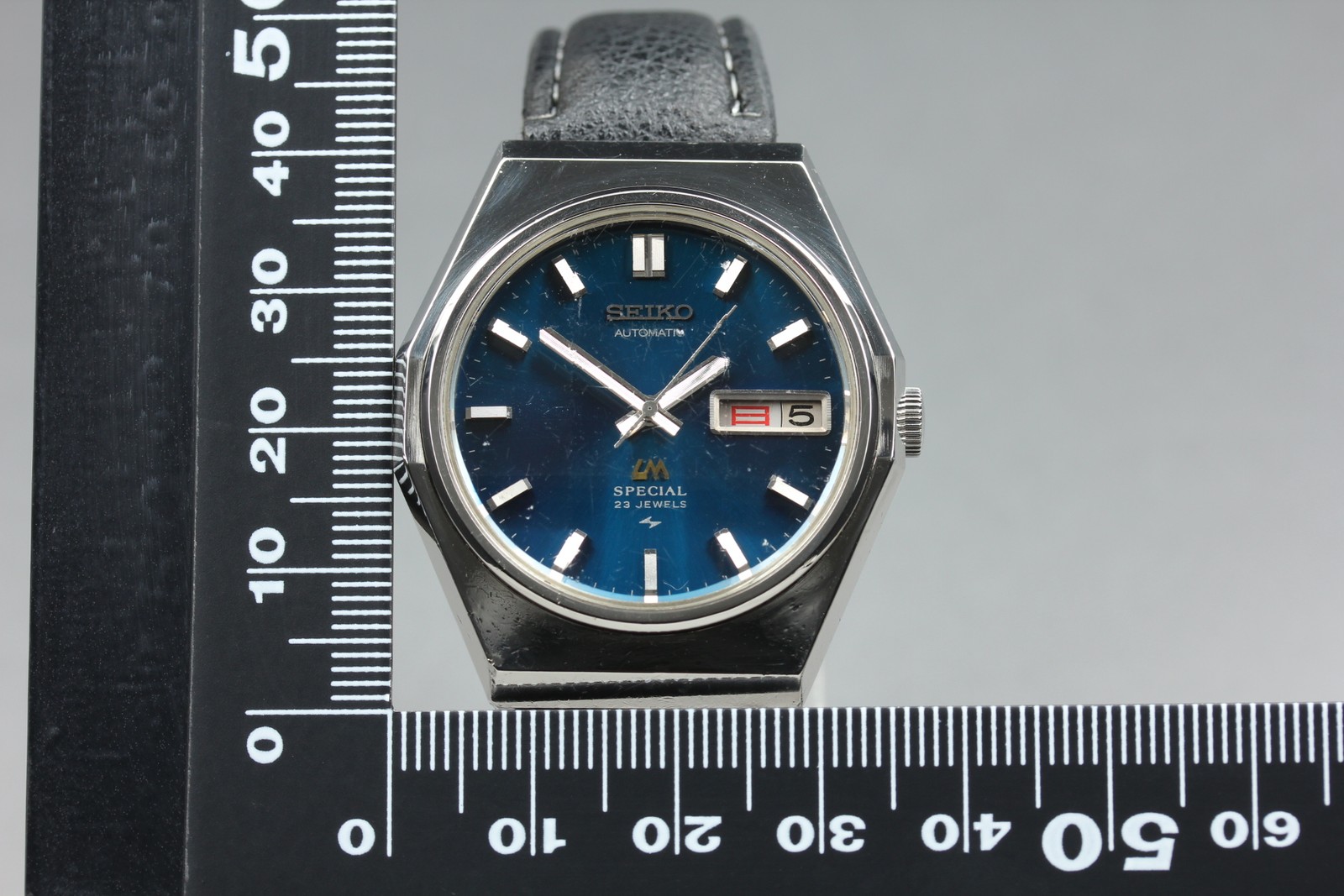Vintage 1974 ‘ Kanji ‘ Seiko Load matic Special LM 5216-7110 Blue AT Watch JAPAN