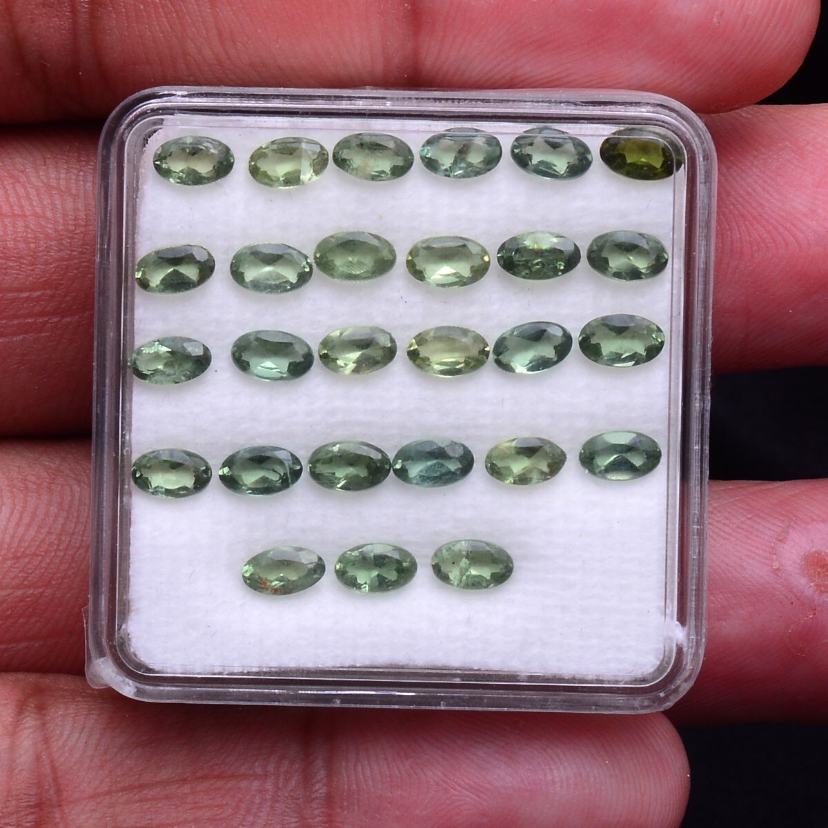 27 Pcs Natural Apatite 4mmx3mm Oval Faceted Cut Untreated Dazzling Gemstones Lot