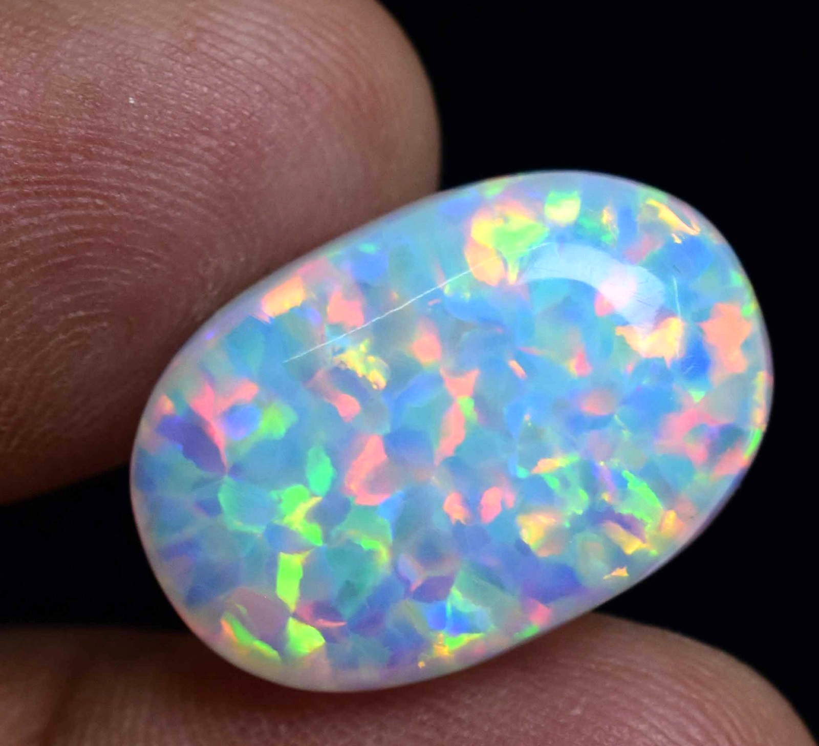 Natural Ethiopian Fire Opal 13.40 CT Certified Play Of Color Untreated Gemstone