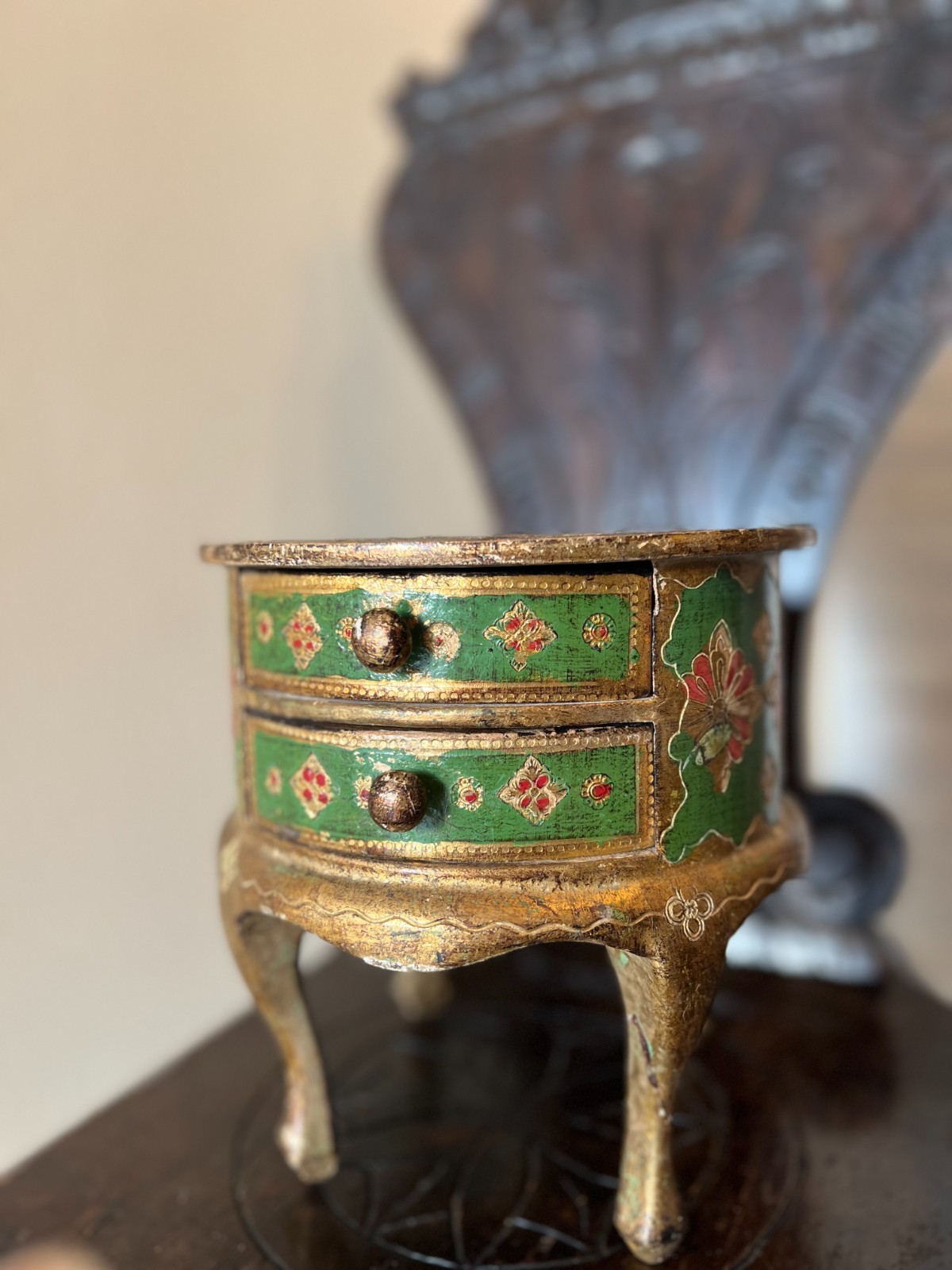 Vintage Florentine Giltwood Jewelry Box Mini Chest – Italian Regency Style