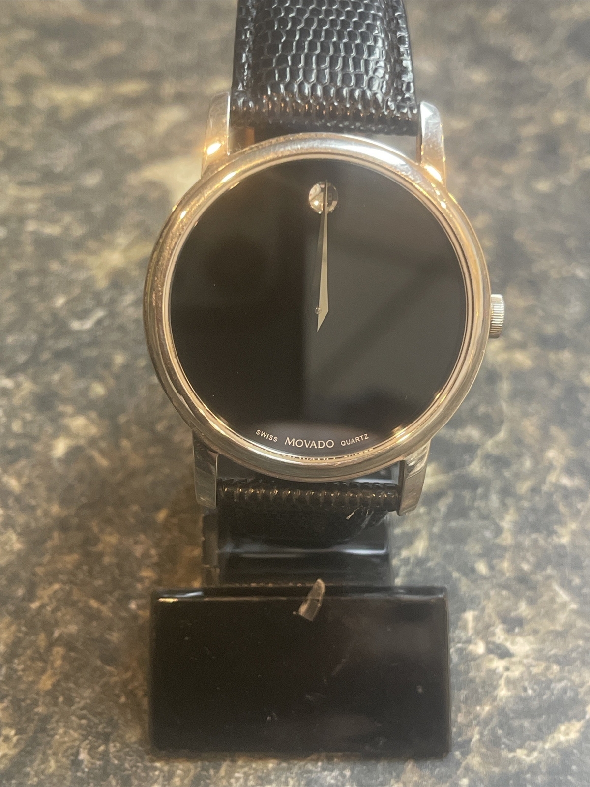 Movado Men’s Museum Black Dial Stainless Steel Watch Retail $695 -Great Deal