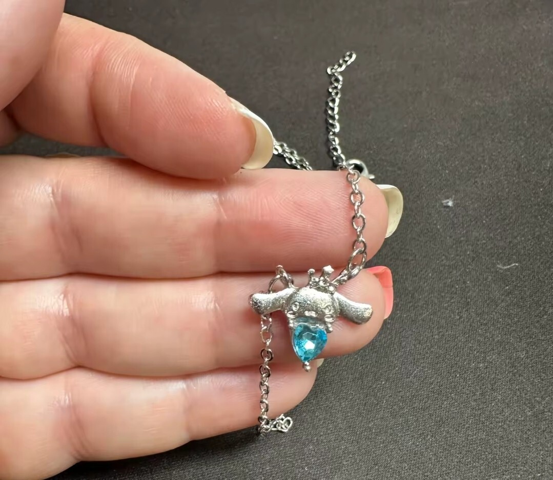 Hello Kitty Cinnmaroll Necklace Simple Design Chain Pendant for Girls