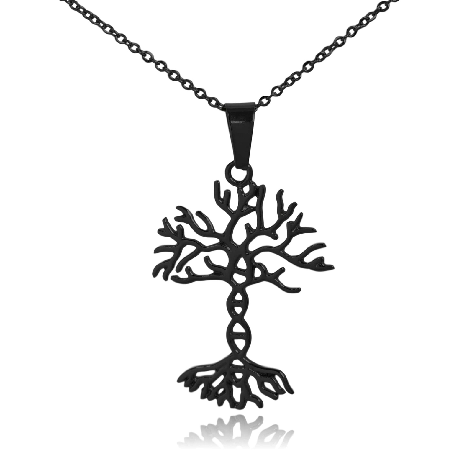 DNA Tree of Life Stainless Steel Pendant Necklace