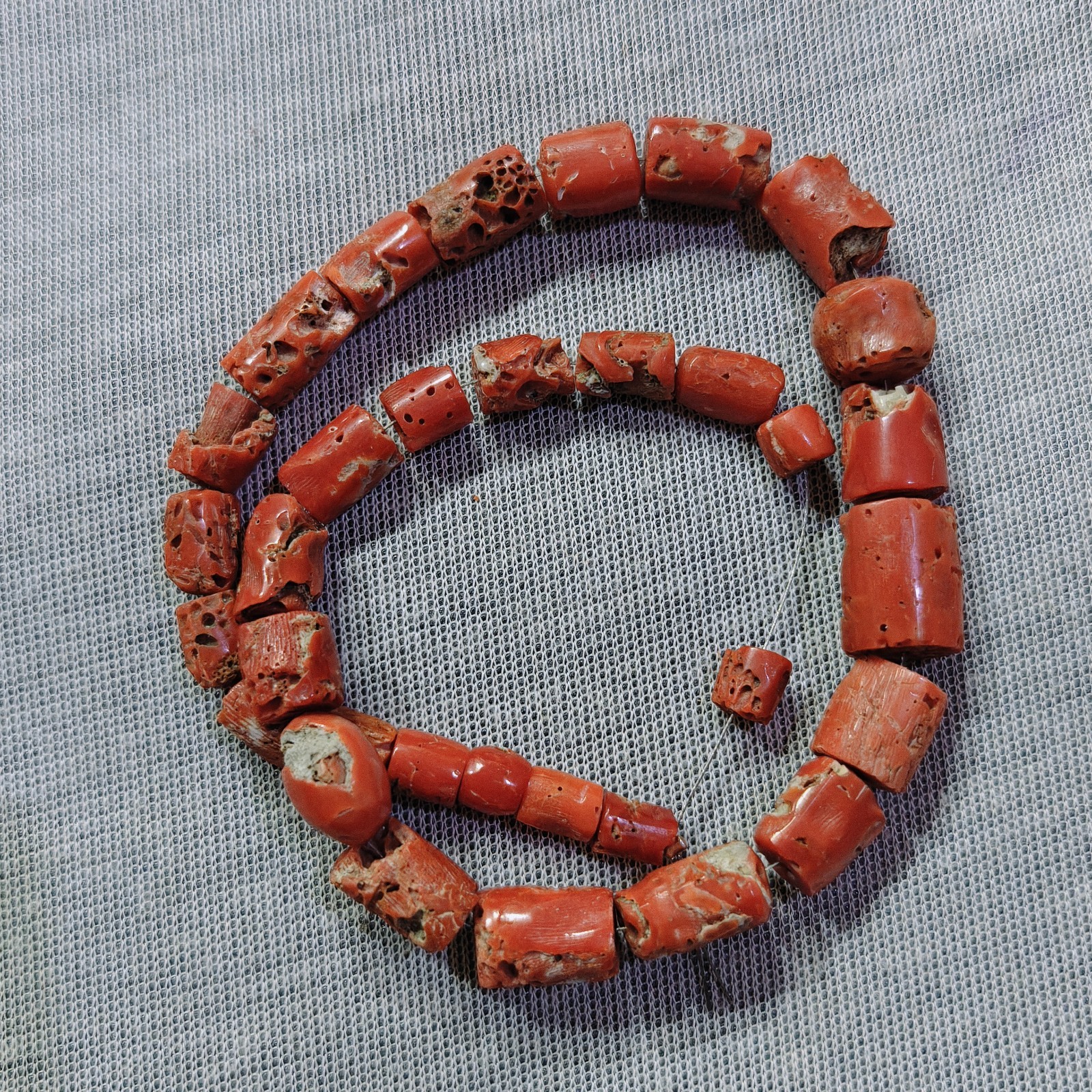 Natural Red Coral Rough Cylinder Beads & Irregular Organic Coral Jewelry Making