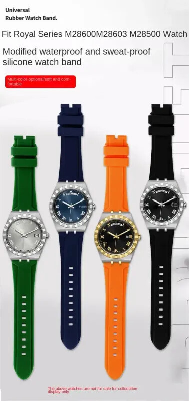 Silicone Watch Strap For Tudor Royal M28600/M28603/M28500 41mm Waterproof Rubber