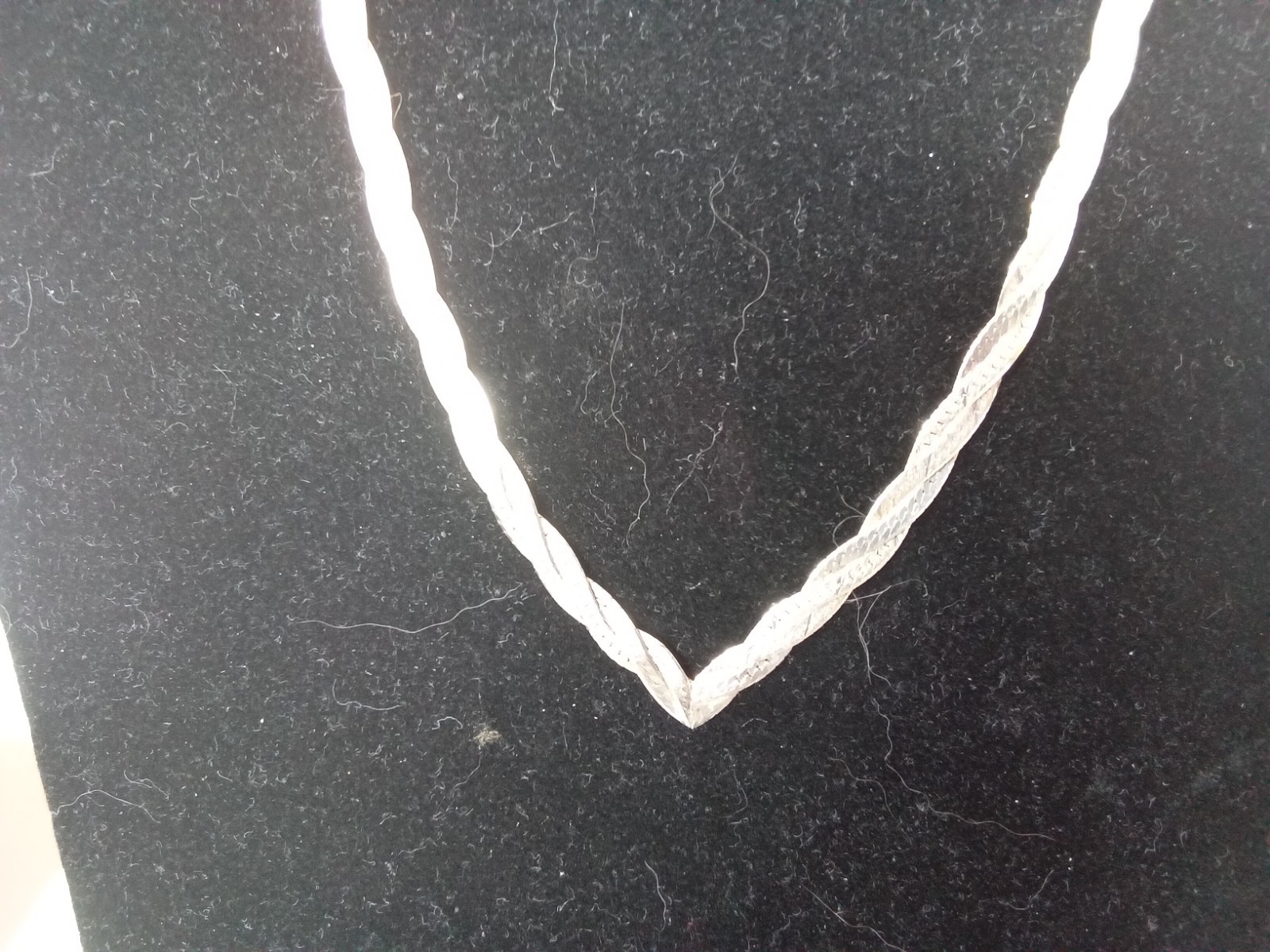 928 STERLING SILVER SERPENTINE BRAIDED STRAND NECKLACE 21 1/2″ LONG LOBSTER