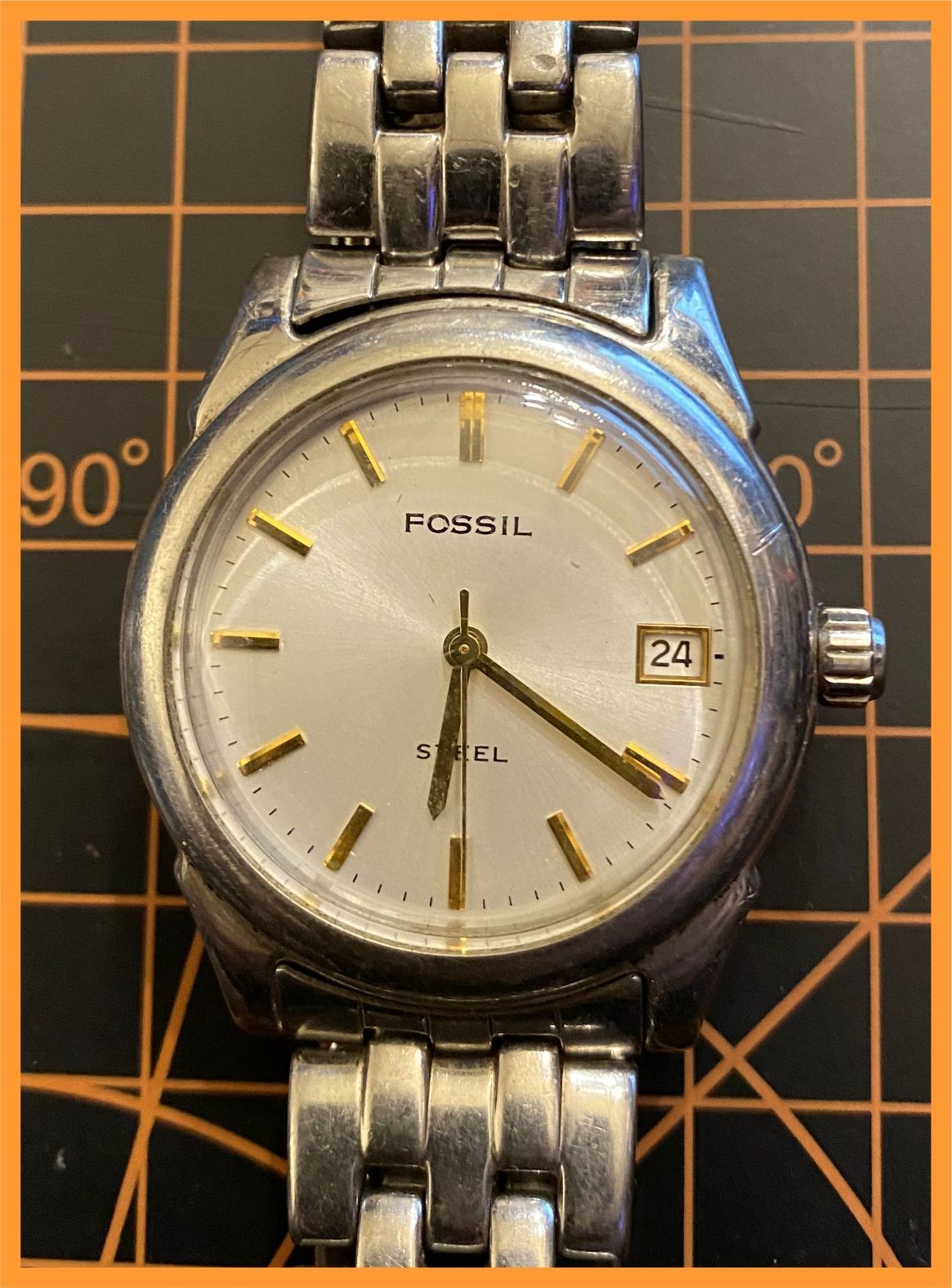 FOSSIL / FS-2534 _STAINLESS STEEL _ WATER RESISTANT _ 50 METERS / 165 FEET