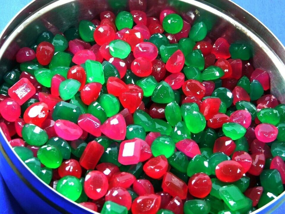 100 Ct Natural Loose Gemstone Lot Emerald and Ruby Certified Mix Shape Mined