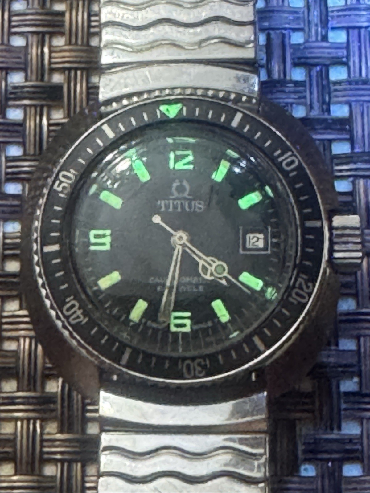 VINTAGE 1960s SOLVIL TITUS CALYPSOMATIC DIVER WATCH 21J AUTO STUNNING TROPICAL