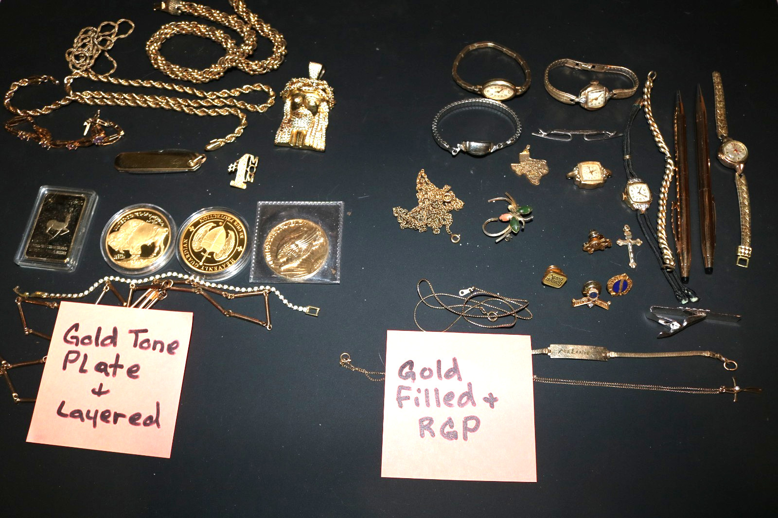 Gold Filled Layered RGP Toned Plate 1/20 10K 12K 14GF 491 Grams (See details)