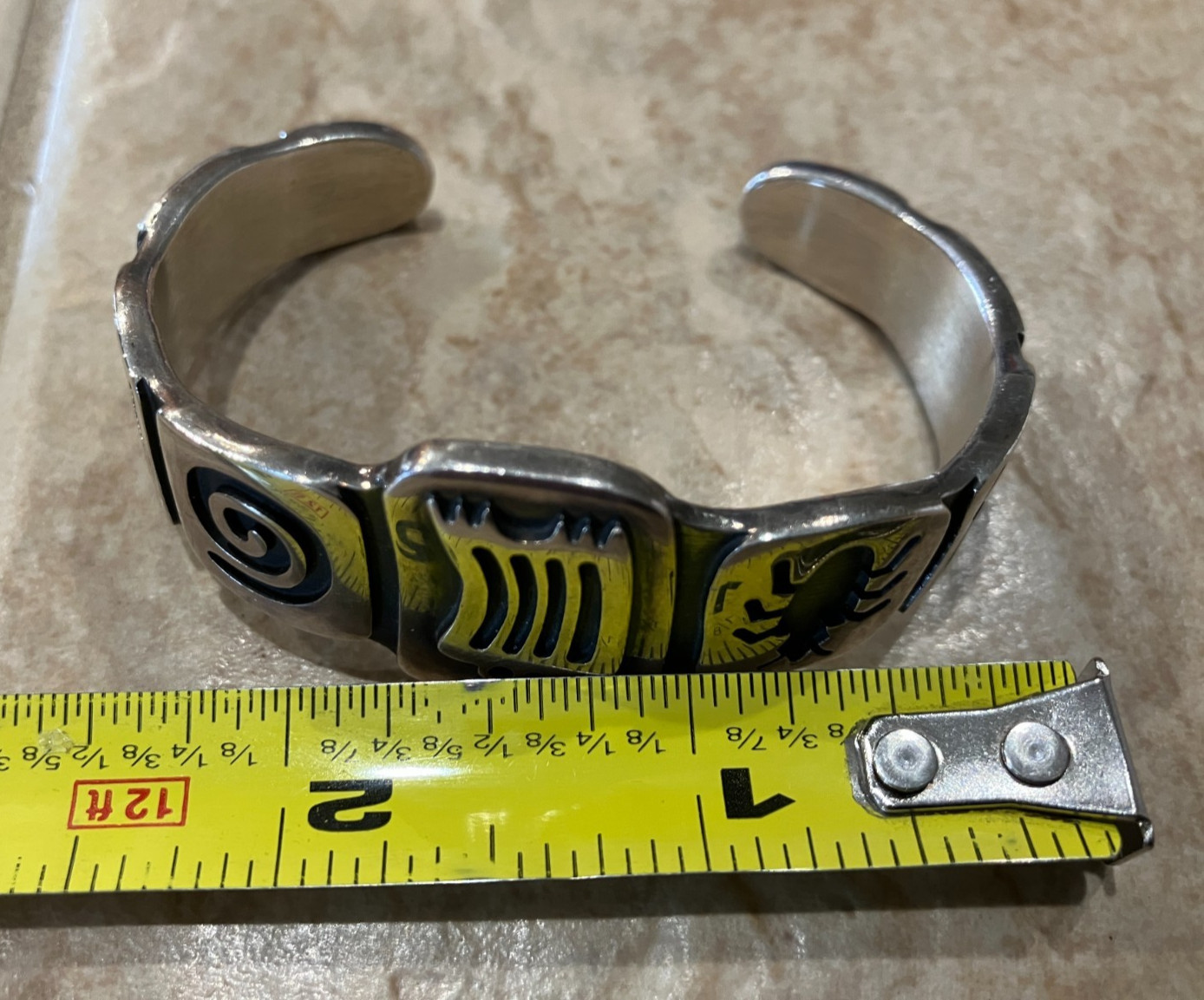 Small/Women’s Silver Cuff Bracelet Native American/Hopi 50 Grams NICE CONDITION