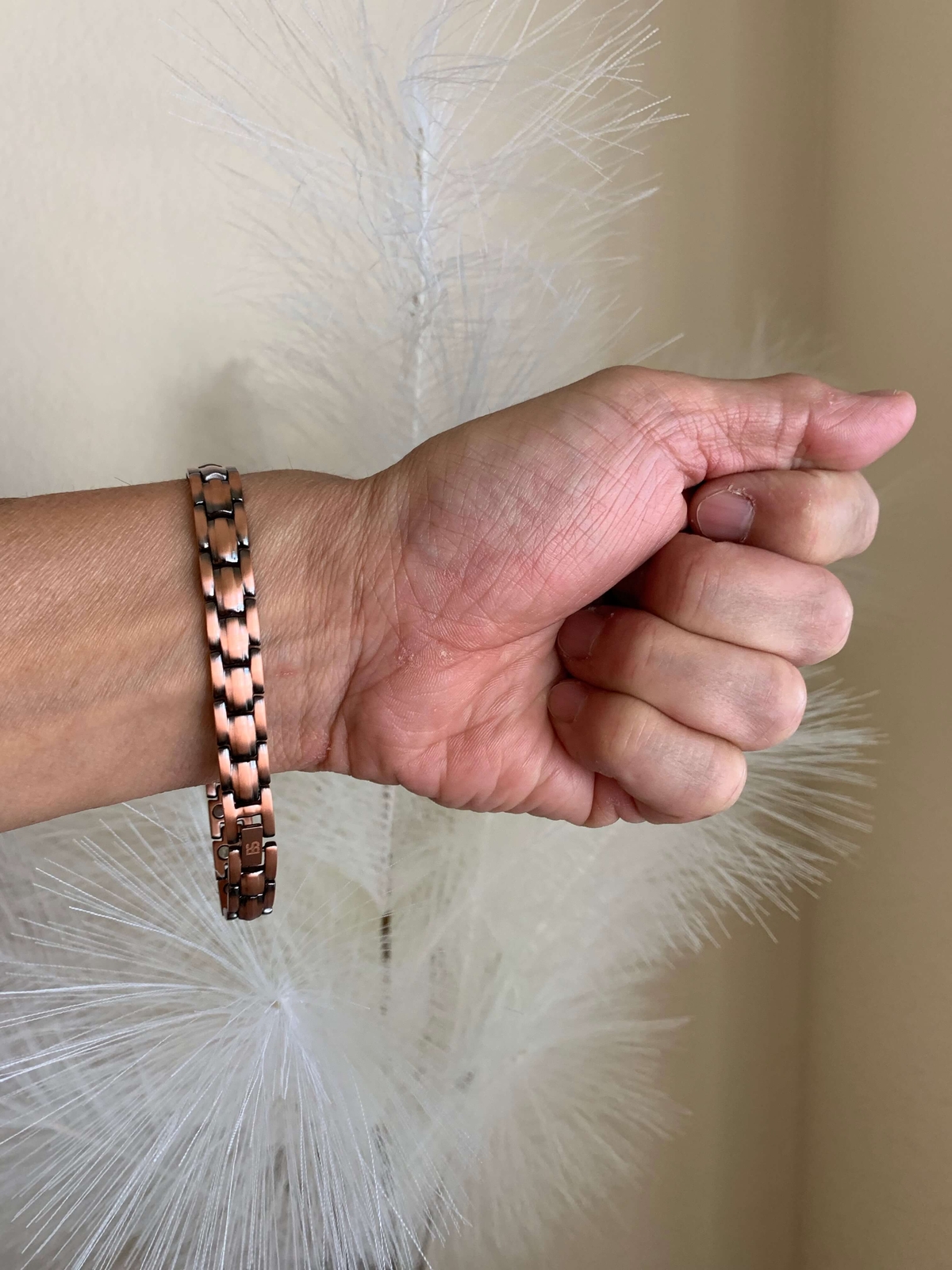 Easter gift Solid Copper Magnetic Bracelet 4 Elements Balance Energy Power Joy