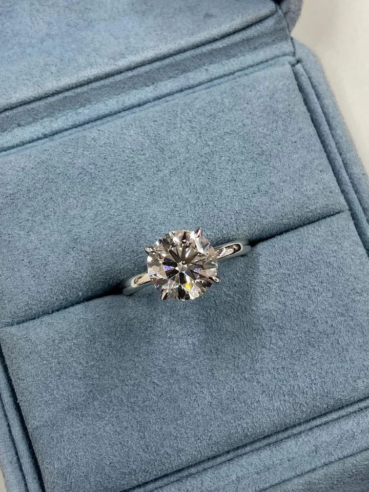 1 Ct Round Cut Natural Diamond Solitaire Engagement Ring 14k White Gold 6 7 8