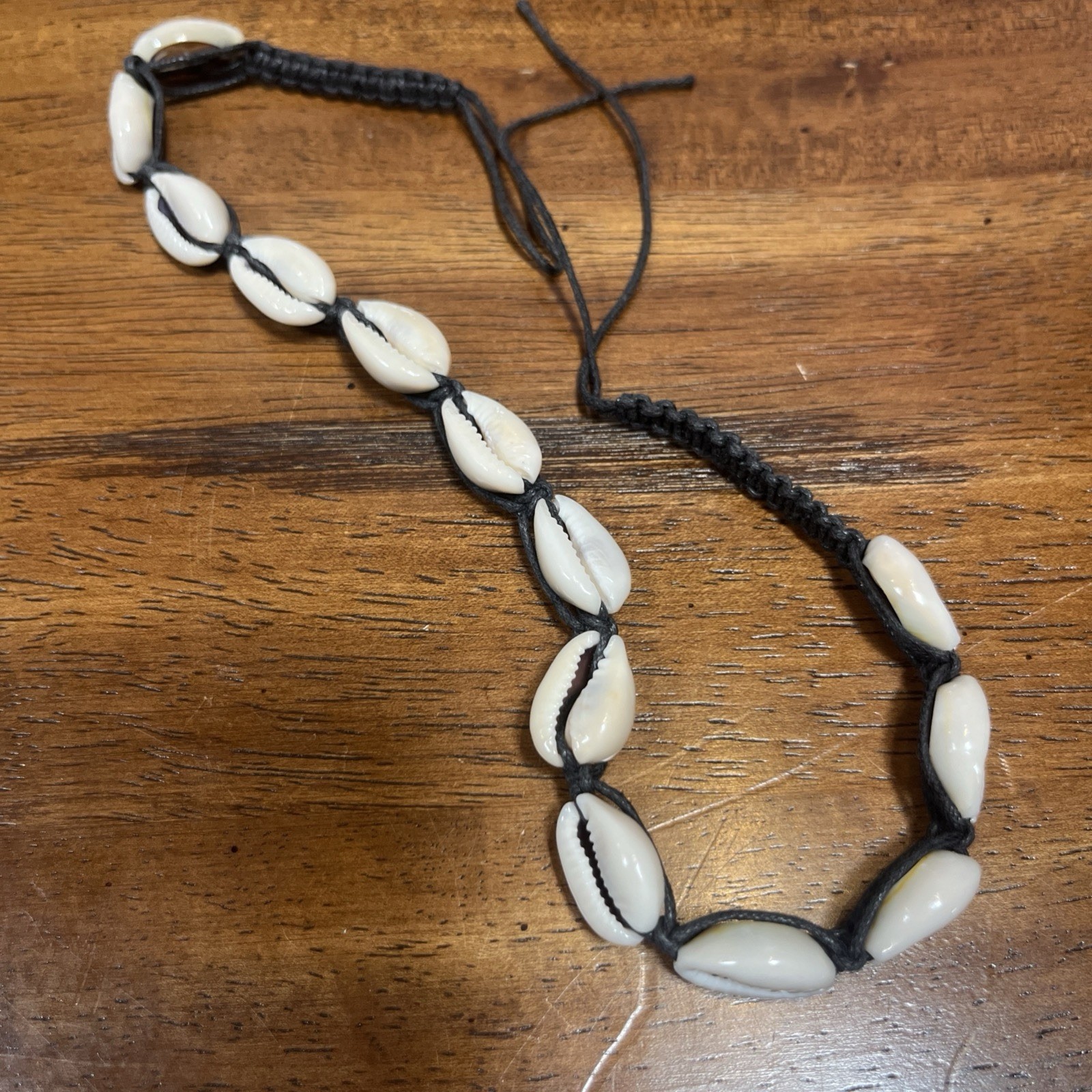 Vintage Handmade Cowrie Shell Choker Necklace Surfer Beach Hawaiian Boho