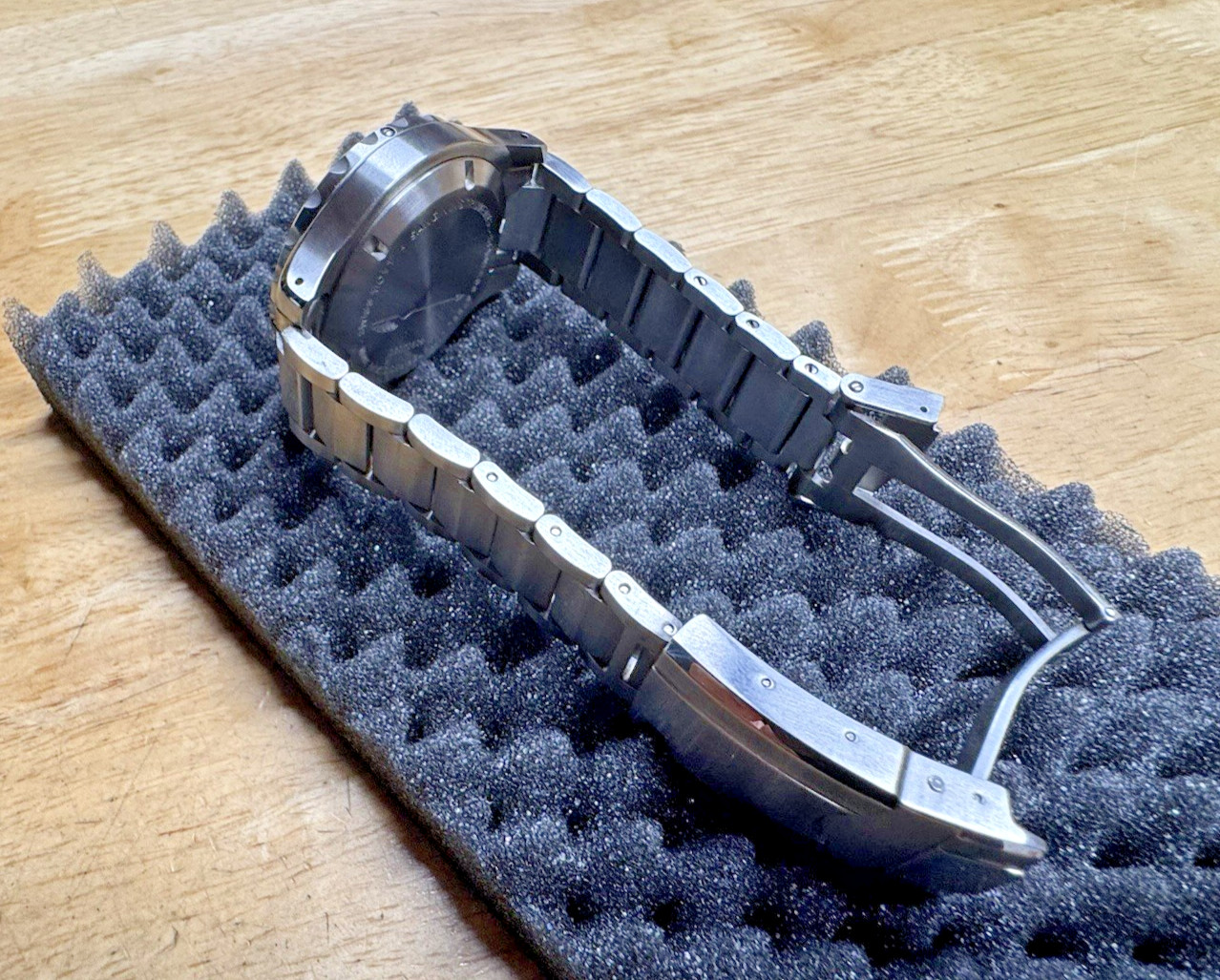 Sangin Professional Sea Blue Watch Brushed Rare Diplomat Bracelet Box Docs SOCAL
