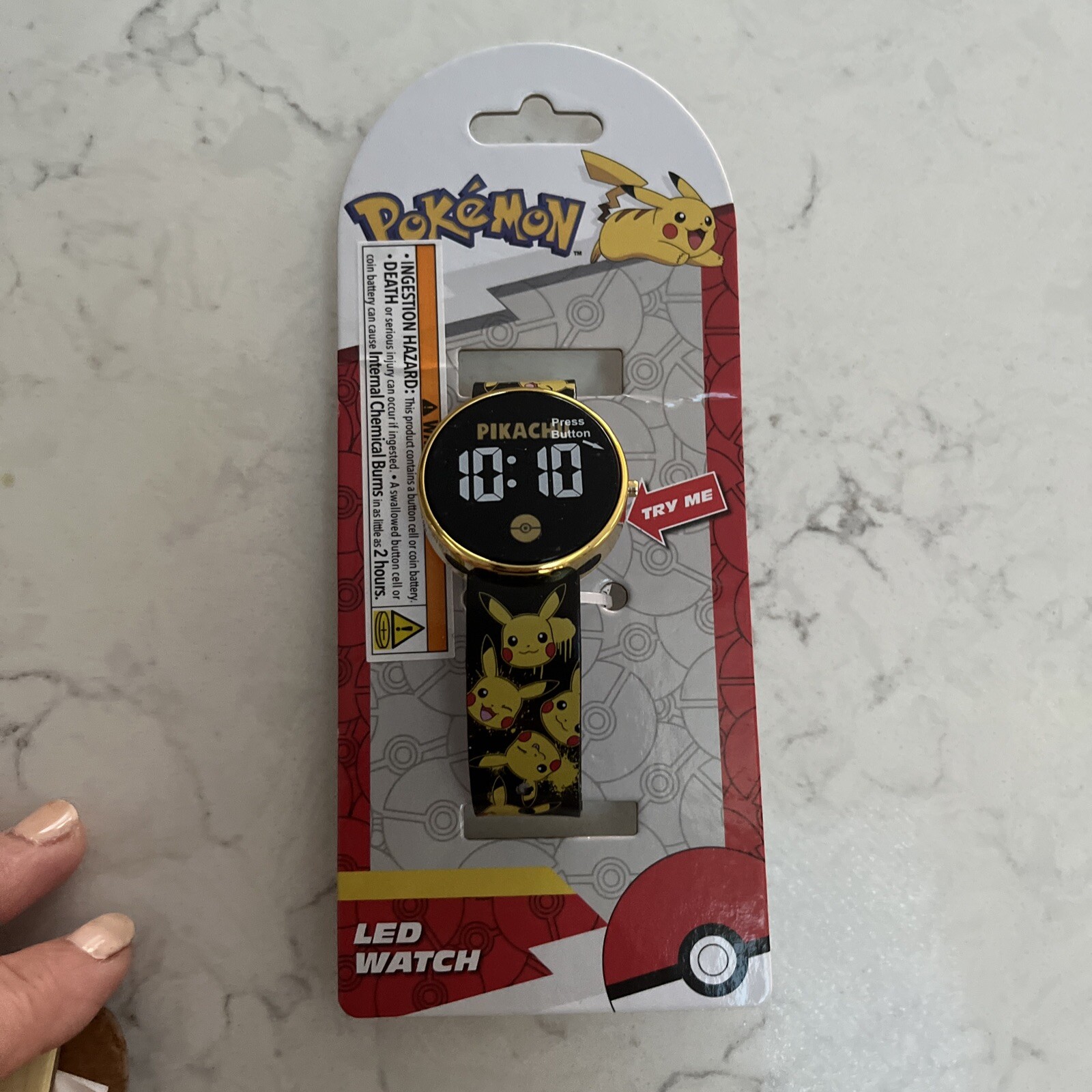 Pokemon Pikachu Quartz LED Plastic Casual Watch Color Black Model POK4433FB 2024