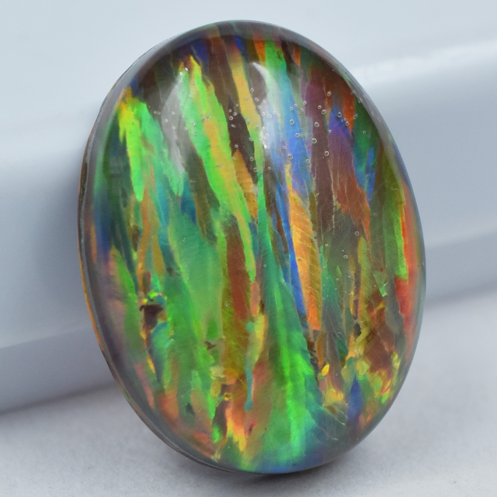 Boulder Opal Multi-Color 8.50 Ct Natural Oval Cut Loose Gemstone CERTIFIED