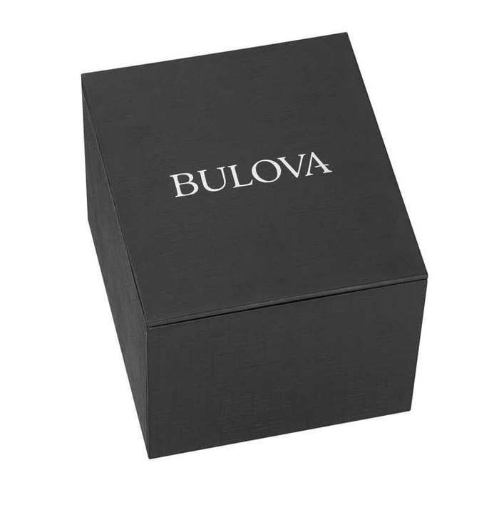 Bulova Maquina Automatic 98A177 Sapphire Rose Gold Black Dial Silicone Watch