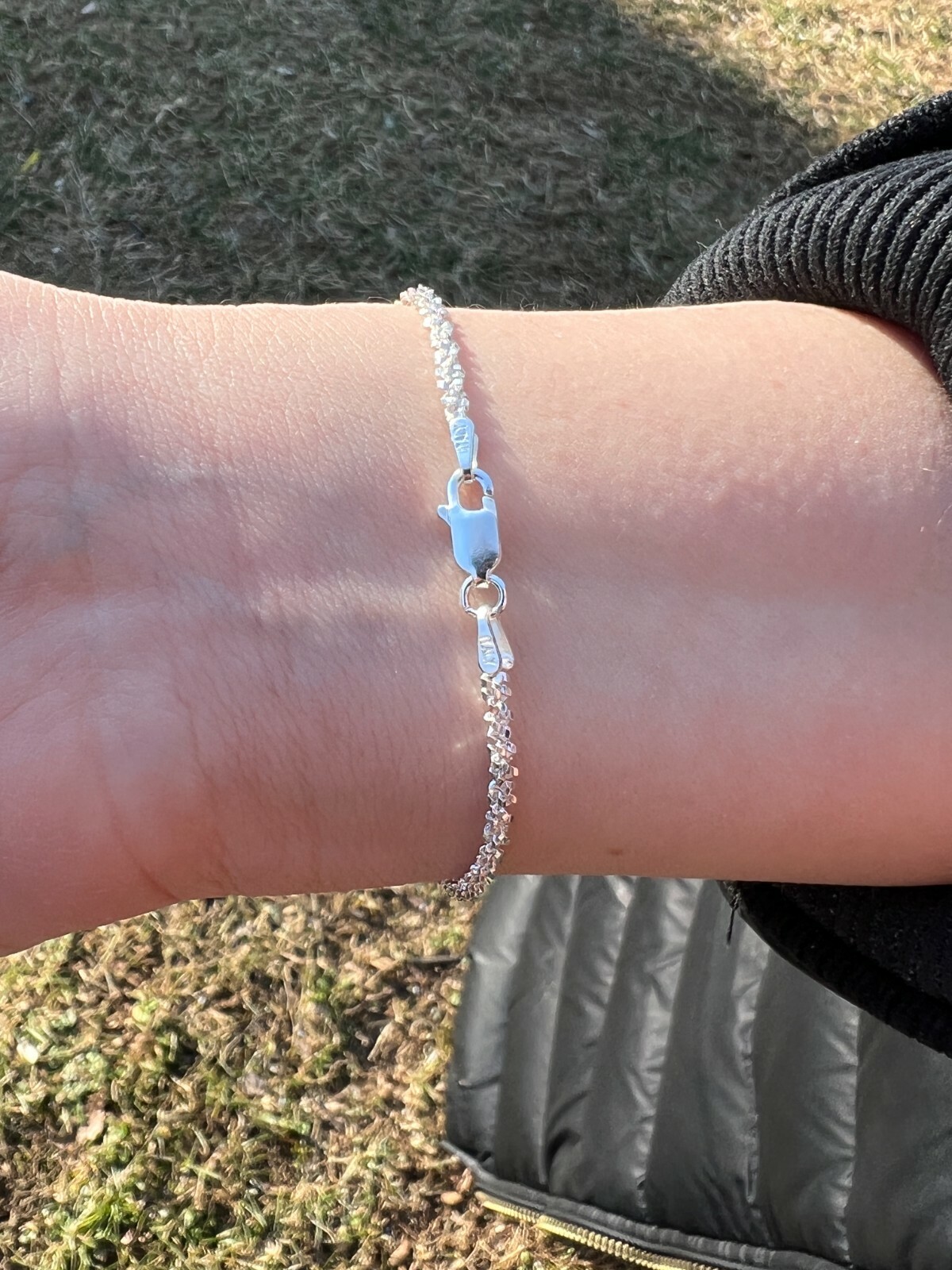 Real Solid 925 Sterling Silver Diamond Cut 3mm Sparkle Rope Bracelet 6-8.5″ Long