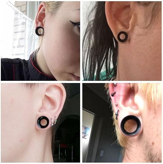 Ear Stretching Kit 50PCS 14G To 00G Acrylic Tapers Silicone Tunnels Plugs Gauges