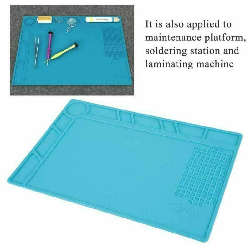 Watchmaker’s Blue Rubber Bench Mat Anti-Slip for Watch Jewelry Repair Hobby