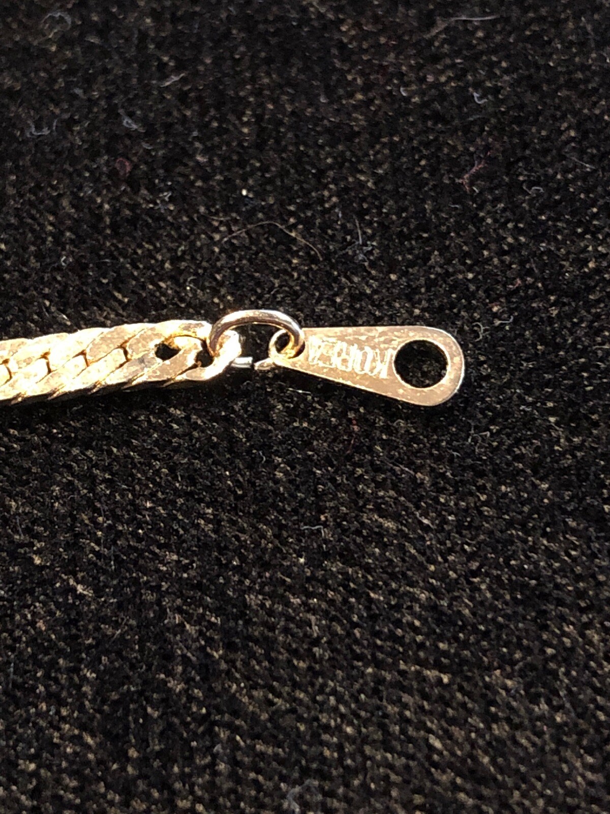 Lot Of 3 Made in Korea Gold Tone Herringbone Bracelets Interpur