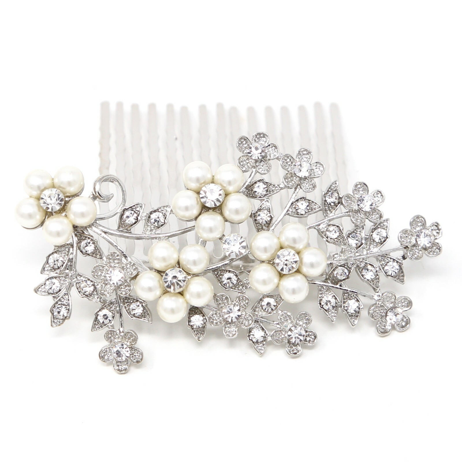 New Style flowers pearl and crystal Hair Comb Clip Prom Wedding Accessories USA