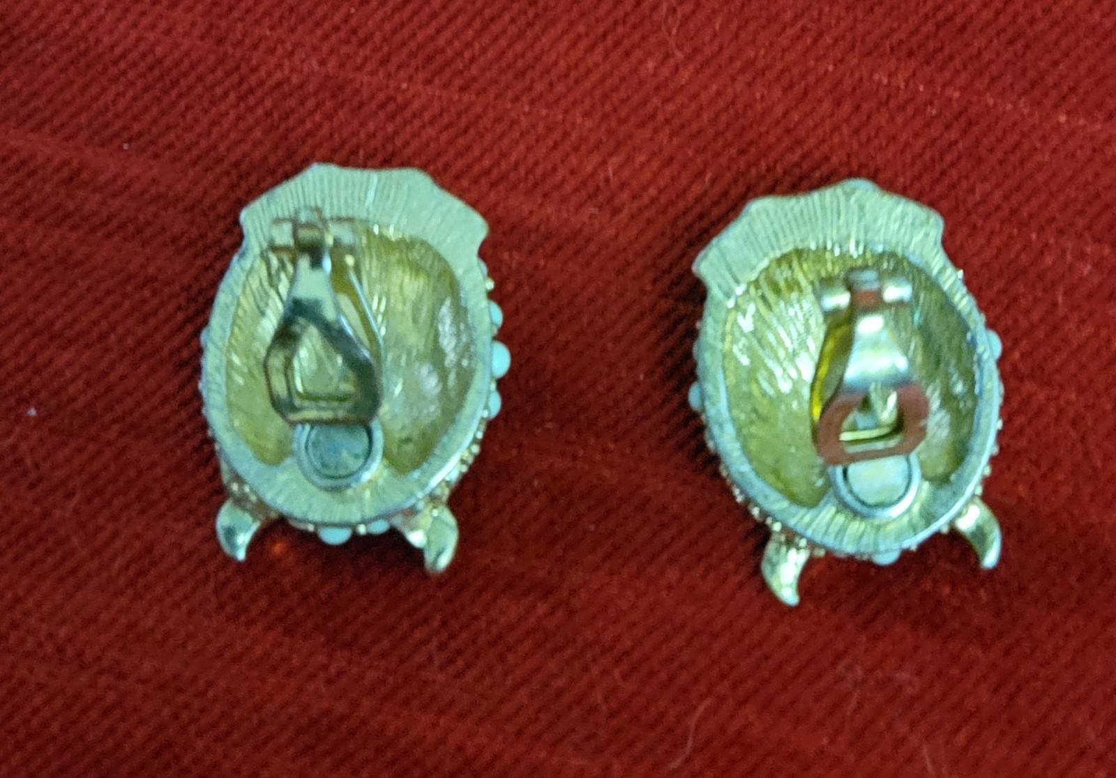 Vintage Clip On Owl Earrings