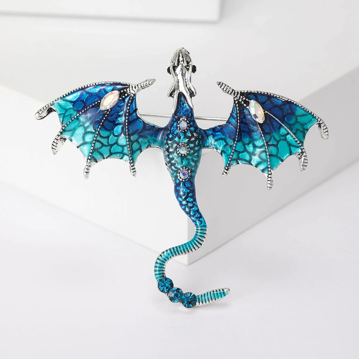 Hot Sale Wholesale Enamel Dragon Brooch Necklace Flying Dragons Pin 2nd List
